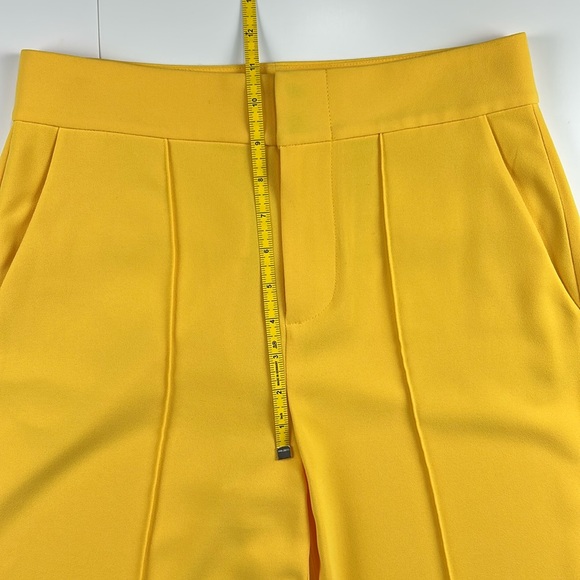 Alice + Olivia Dylan High Waisted Wide Leg Pant Goldenrod size 4 - Picture 9 of 17